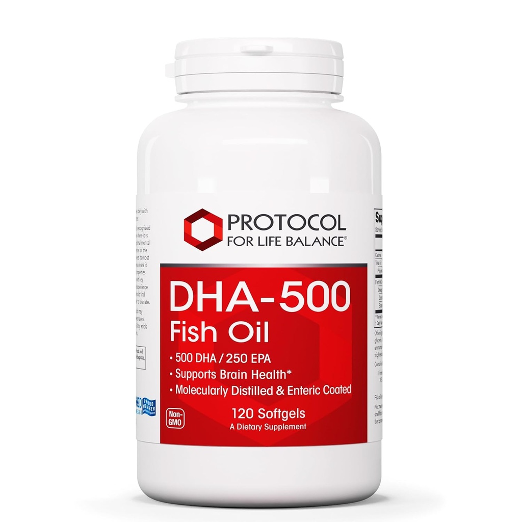 Yeni BALANCE DHA-500 - DHA 500 mg & EPA 250mg - Balık Yağı Tamam - Beyin Sağlığı ve Desteği - Easy Digestion - Non-GMO & Halal - 120 Softgels