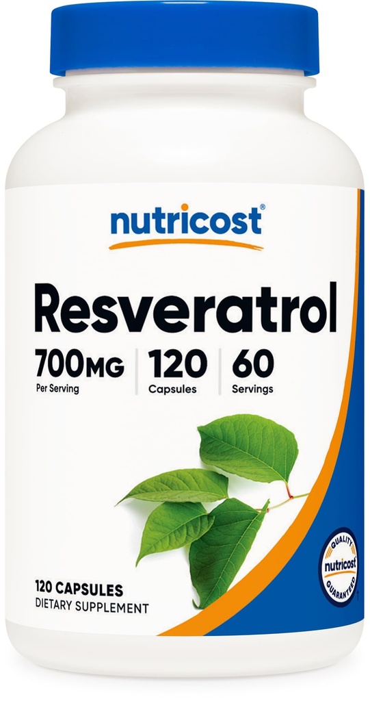 Resveratrol 700mg, 120 κάψουλες - Vegan, Χωρίς γλουτένη, μη ΓΤΟ