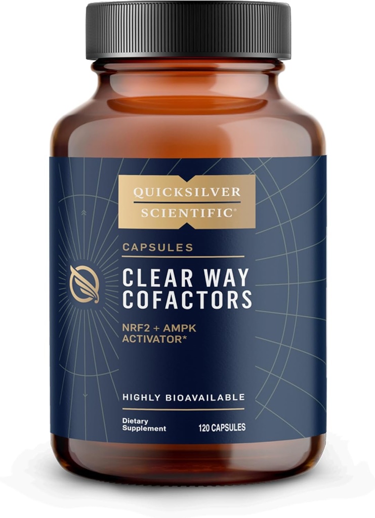 Quicksilver Scientific Clear Way Coctors - Body Detox Cleanse Support with Vitamin B1, Dandelion Ekstraksiyon, Quercetin & Nattokinase Enzyme - Antioksi Cleanse to Support Gut Health (120 Capsules)