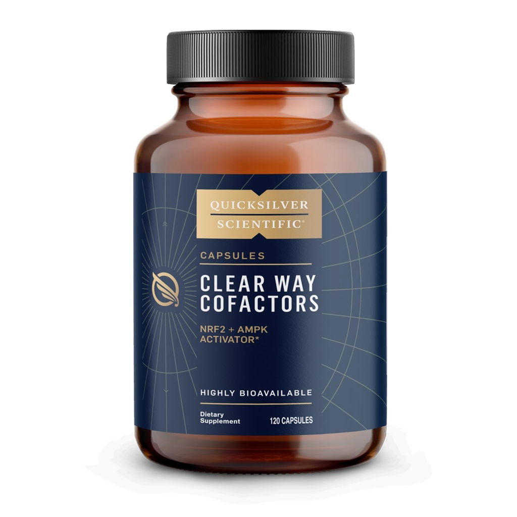 Quicksilver Scientific Clear Way Coctors - Body Detox Cleanse Support with Vitamin B1, Dandelion Ekstraksiyon, Quercetin & Nattokinase Enzyme - Antioksi Cleanse to Support Gut Health (120 Capsules)