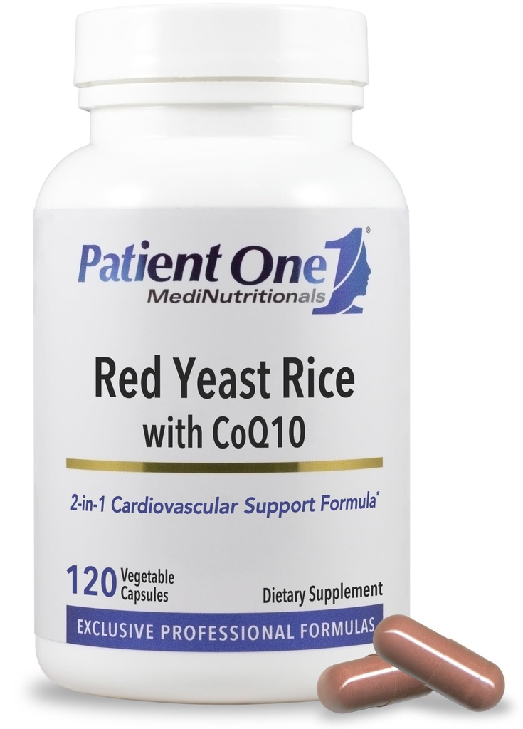 CoQ10 ile Bir Red Yeast Rice | Kalp Sağlığı ve Sağlıklı Lipid Metabolism'ı Desteklemek için Tamam* | 600 mg RYR ve 50 mg CoQ10 | 120 Capsules