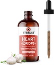 Strauss Naturals Heart Drops - Natural Mistletoe & Aged Garlic Extract Heart Health Supplement - Sağlıklı Kartiovasküler Sistem - Vegan & Non-GMO - 225 ml Şişe & Sigara