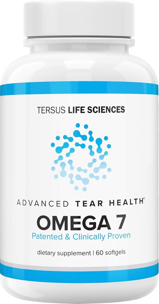 Cardia 7: Tear Health - 60 Count - Advanced Kuru Eye - Omega7 Natural - Kuru Eye, Tear Quality ve Soothes Irritation