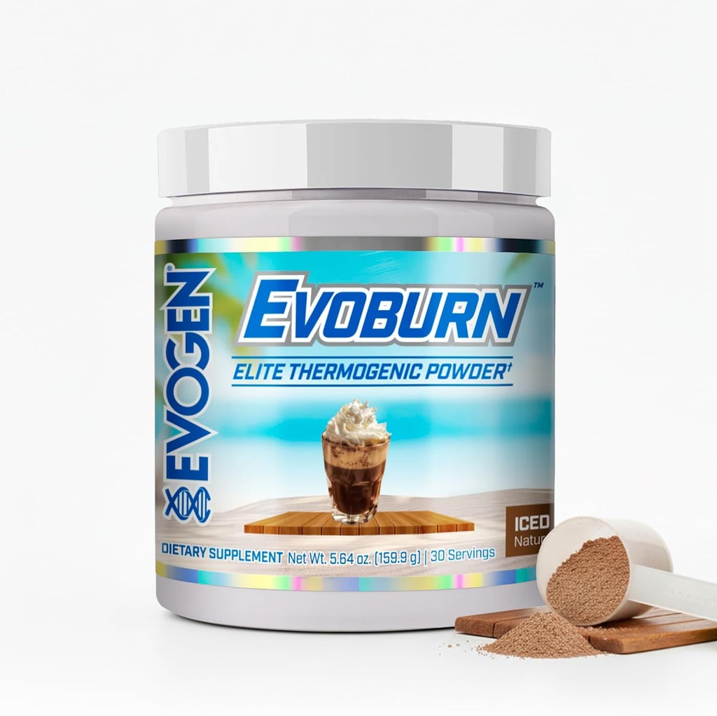 Evogen Evoburn - Men & Women | Enerji, Focus, & Appetite Control | Gelişmiş Metabolism ATM Fat Burner Formula MitoBurn & Caffeine | Buzlu Mocha Kahve | 30 Hizmet