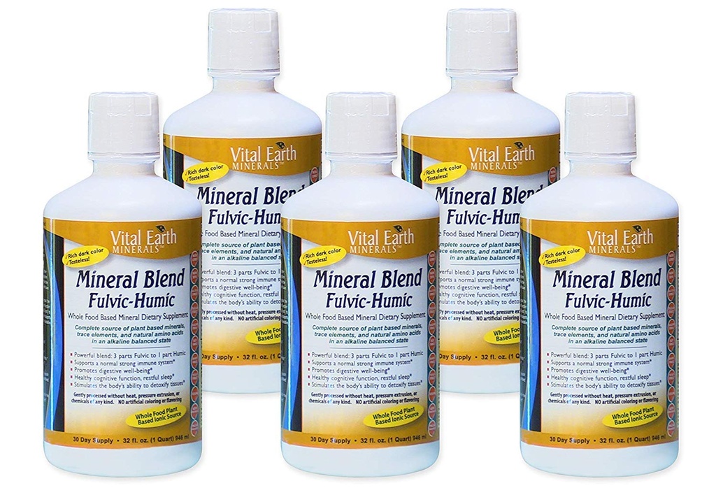 Vital Earth Minerals Fulvic Humic 32 oz ( 8 Pack )