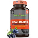 Kaibro Nutra Resveratrol Tamam, 1500 mg Ekstra Güçlü Trans Resveratrol, Japon Knotweed Türleri, Anti-Aging, Radiant Skin ve Immunity Support, Vegan & Non-GMO, 90 Capsules