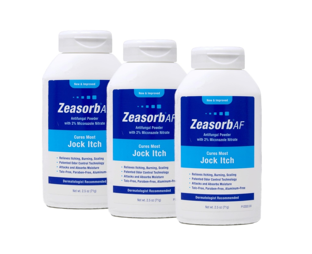 Zeasorb Antifungal Tedavi Toz, Jock Itch 2.5 Oz (3 Pack)