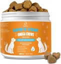 Köpekler ve Köpekler için Çekin - Itchy Skins Dog Supplement Support Hot Spots Comfort and Shedding Anti Health with Omega 3 Fish Oil, EPA & DHA Fatty Acids, Bacon Flavor 100 Count Softs