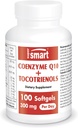 Supersmart - Coenzyme Q10 + Tocotrienols günde 300 mg (Patented & Bio available) - CoQ10 Supplement with Tocotrienols - Palm Oil Extract | Non-GMO & Gluten Free - 100 Softgels