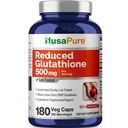 NusaPure Μειωμένη γλουταθειόνη 500mg 180 Κάψουλες Veggie (Vegan, Non-GMO) L-Glutathione