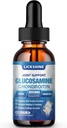 1 Pack Glucosamine Chondroitin MSM Liquid Drops - Quercetin Boswelia, Bromelain, Hyaluronic Asit, Antioksi Immune Support (2 Fl oz)