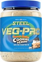 Steel Supplements Veg-PRO | Vegan Protein Toz, Peanut Butter Kurabiyeler & Creme | 25 Servisler (1.93lbs) | Vegan Protein Tozu BCAA Amino asit | Un Dairy | Low Carb Formula