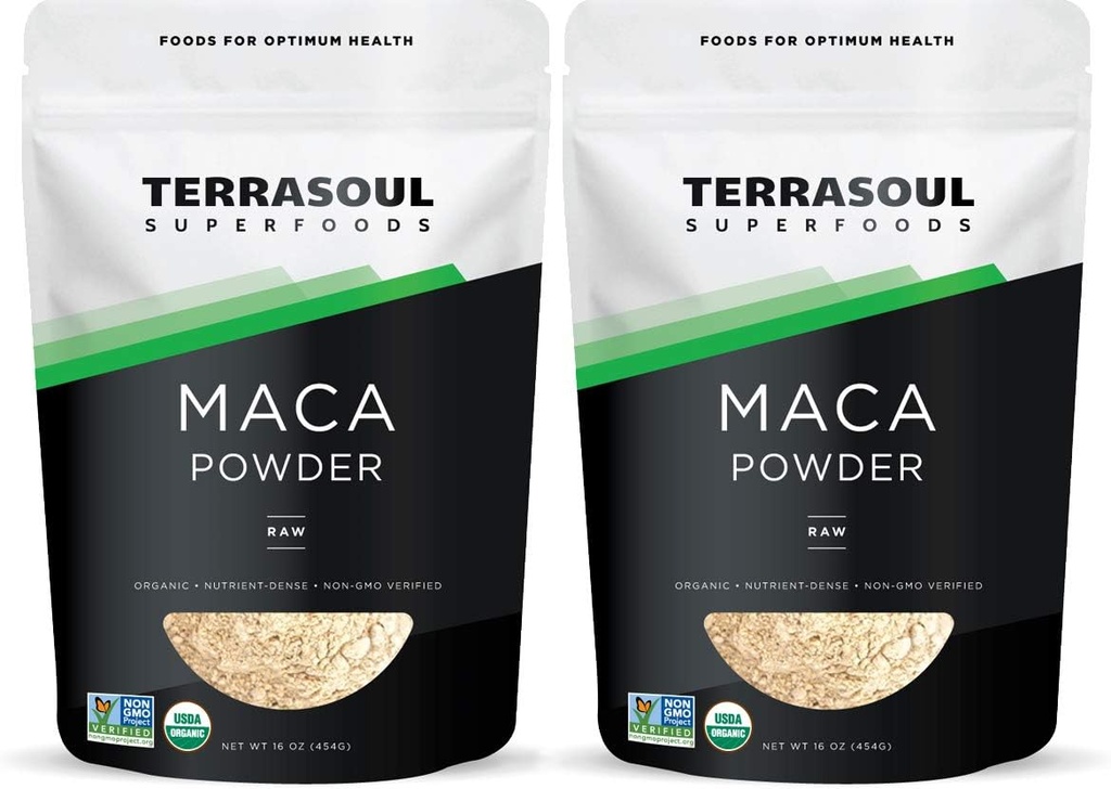 Terrasoul Superfoods Organic Raw Maca Powder, 2 Lbs : Premium Quality, Supports Αυξημένη Σταμίνα & Ενέργεια