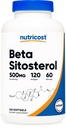Nutricost Beta Σιτοστερόλη 120 Softgels, 500mg - Μη ΓΤΟ, συμπλήρωμα χωρίς γλουτένη, 60 εξυπηρετήσεις