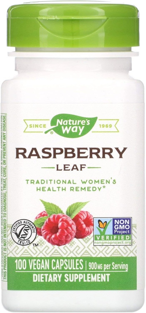 Nature's Way - Κόκκινα φύλλα βατόμουρου, 450 mg, 100 κάψουλες