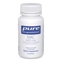 Pure Encapsulations NAC 600 mg - N- Acetyl Cysteine NAC Συμπλήρωμα για την Υγεία Πνεύμονα & Ανοσοποιητική Υποστήριξη, Υποστήριξη ήπατος & Αντιοξειδωτικά * - με Freeform N- Acetyl- L- Cysteine - 30 Κάψουλες