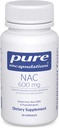 Pure Encapsulations NAC 600 mg - N- Acetyl Cysteine NAC Συμπλήρωμα για την Υγεία Πνεύμονα & Ανοσοποιητική Υποστήριξη, Υποστήριξη ήπατος & Αντιοξειδωτικά * - με Freeform N- Acetyl- L- Cysteine - 30 Κάψουλες