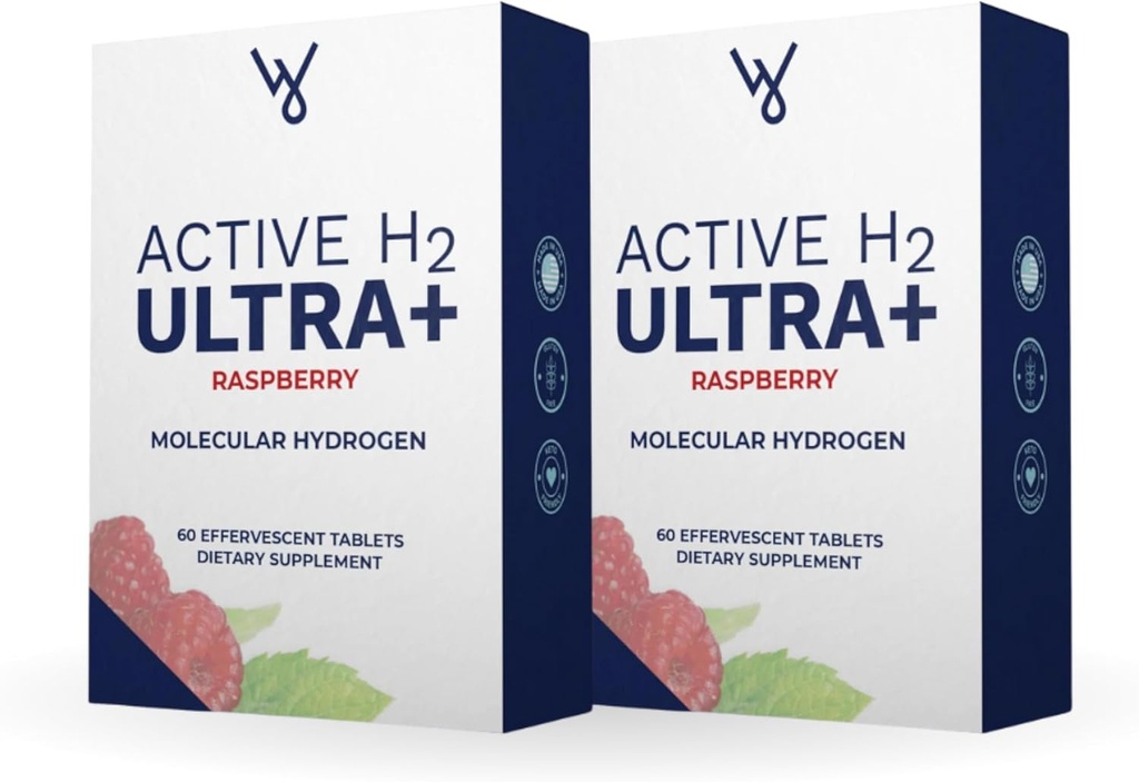 Aktif H2 Ultra + Hidrojen Su Tablet, Doğal Raspberry. Sağlık'ı optimize edin, Immunity'yi destekleyin ve Moleküler Hidrojen 120 Hizmetin Faydaları ile Antioksisları Dengeleyin