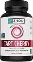 Zhou Tart Cherry Extract + Celery Seed - Tart Cherry Capsules for Men & Women, Tart Cherry Concentrate Pills for Sleep & Uric Acid Cleanse, 1000mg Per Pill - 60 Veggie Capsules (Pack of 1)