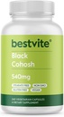 BESTVITE Black Cohosh 540 mg (240 Vejetaryen Capsules) - No Stearates - No Fillers - Vegan - Non GMO - Gluten Free