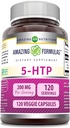Amazing Formulas 5HTP (L-5-Hydroxytryptophan) Supplement | 200 Mg per Service | Veggie Capsules | Non-GMO | Gluten-Free | Made in USA (1 Pack | 120 Count)
