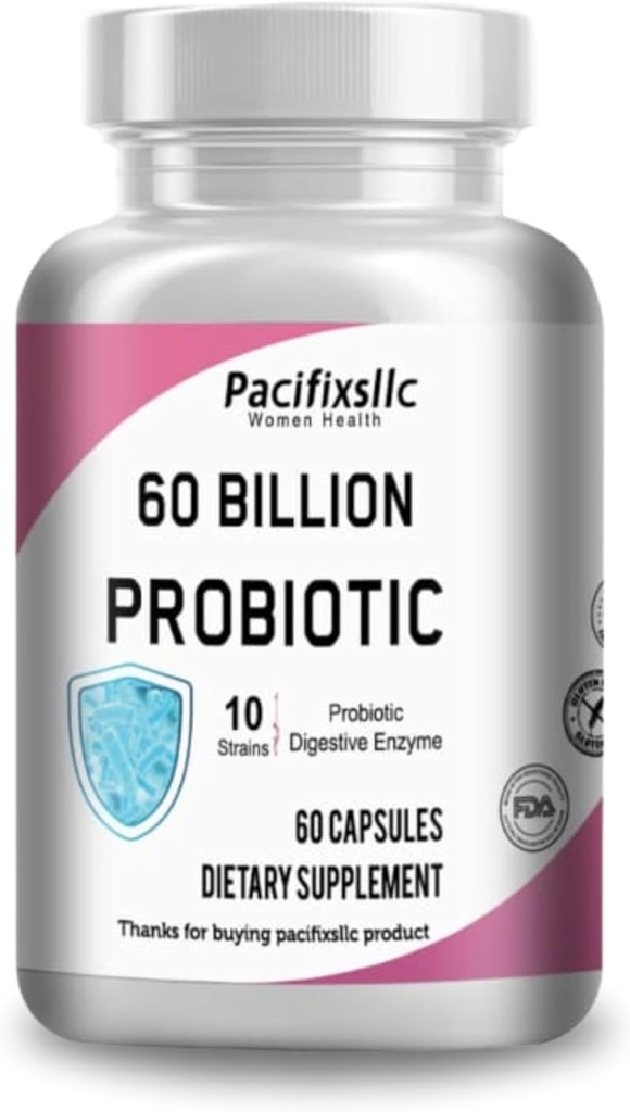 Probiyotik 60 Milyar Kapsüller, Gelişmiş teslimat Sistemi Immune Support ve Digestive Wellness for Men and Women