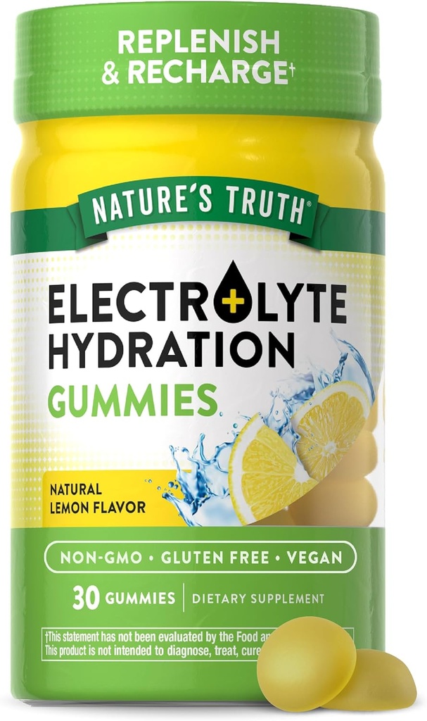 Nature's Truth Electrolyte Gummies for Hydration 