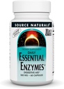Source Naturals Essential Enzymes 500 mg Bio-Aligned multiple Enzyme Supplement Herbal Defense for Digestion, Gas, Constipation & Bloating Relief - Supports Immune System* - 60 Vegetarian Capsules