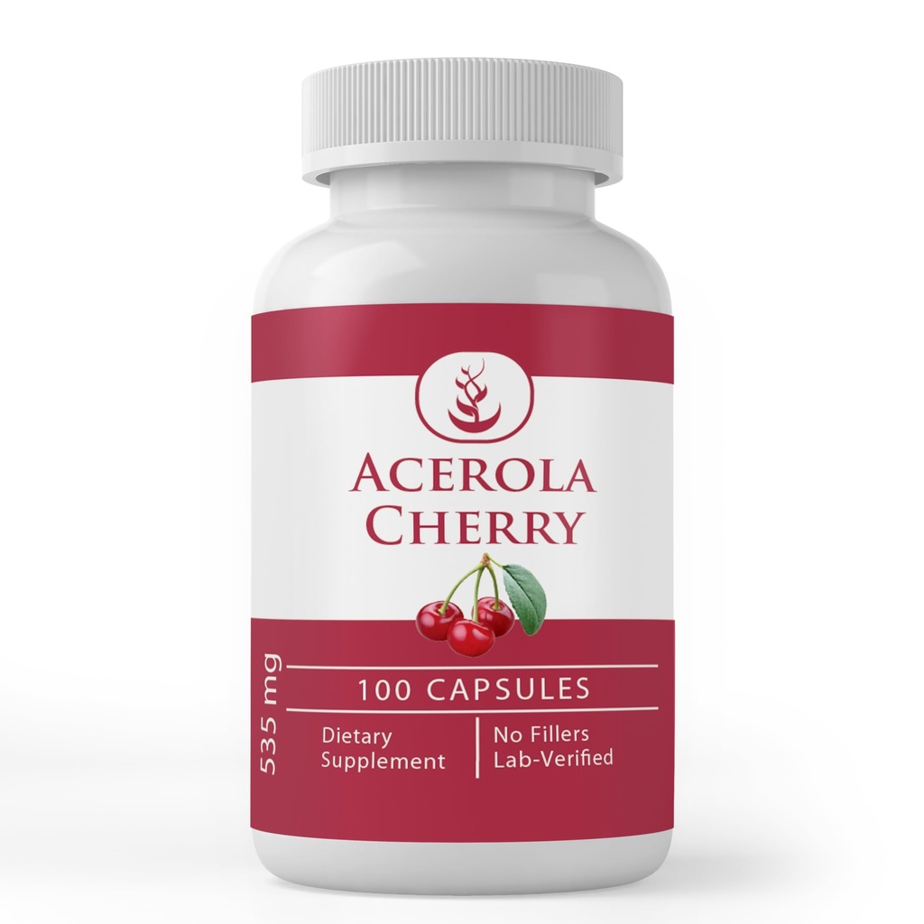 Αμιγώς πρωτότυπα συστατικά Acerola Cherry, (100 κάψουλες) Πάντα καθαρό, χωρίς πρόσθετα ή πληρωτικά