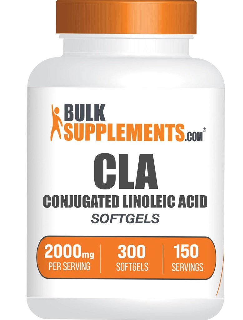 BulkSupplements.com Conjugated Linoleic Acid Softgels - Συμπληρώματα CLA, CLA 2000mg, κάψουλες CLA Safflower, χάπια CLA - 2 CLA Softgels ανά υπηρεσία, 150-Day Supply, 300 Softgels