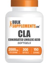 BulkSupplements.com Conjugated Linoleic Acid Softgels - Συμπληρώματα CLA, CLA 2000mg, κάψουλες CLA Safflower, χάπια CLA - 2 CLA Softgels ανά υπηρεσία, 150-Day Supply, 300 Softgels