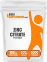BulkSupplements.com çinko Citrate Toz - çinko Supplements, Mineral Supplement, Immune Support - Gluten Free, 100 mg per Service, 500g (1.1 lbs) (Paket 1)