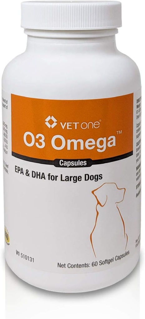 VetOne 03 Ωμέγα μαλακό Gel 60 Count Caps για μεγάλα σκυλιά