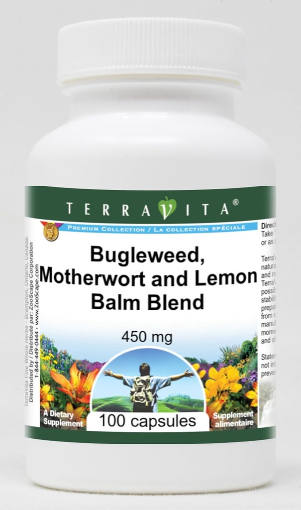 Θυρεοειδής Υποστήριξη - Bugleweed, Motherwort και Lemon Balm - 450 mg (100 κάψουλες, ZIN: 51178) - 2 συσκευασίες