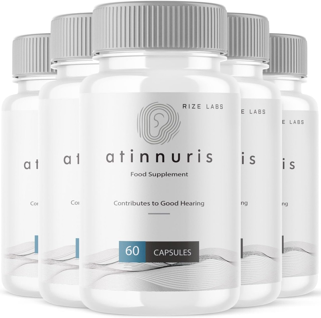 Laboratuvarları Atinnuris Capsules, Diyetsel Supplement Soothe Ear Nerves'e yardım etmek için, Sağlıklı İşitme, Gelişmiş Formula Pilleri - 5 (300 Capsules) Paket