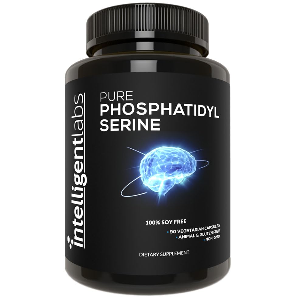 Akıllı Laboratuvarlar 100 mg, 90 Yüksek Güç Kapsülleri, %100 Soy ve Allergen-Free, Pure Phosphatidylserine from Sunflower Lecithin