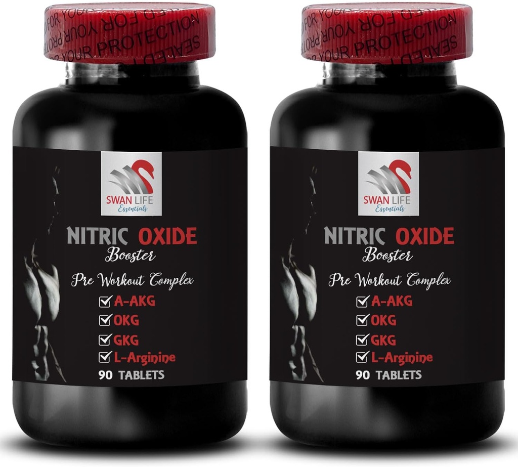 Ornithine alfa-ketoglutarate OKG - NITRIC OXIDE BOOSTER - L-glutamin tozu, Egzersiz dayanıklılık, Nitrik oksit tozu, Gym takviyesi, Enerji takviyesi, Egzersiz gücü 2 Şişe 180 Tablet