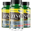 Amerika Medic & Science Chelated çinko 50 mg Supplements (3 60 Tabletlerin Paketi) Immune Branson ve Yetişkinler Erkekler ve Kadınlar için Güçlü Antioksikle Pills | Highly Absorbable Mineral, Finds Mood & Sleep