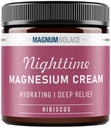 Magnezyum Lotion – Hydrating Nighttime Cream Act to Legs, Arms or Chest - Topical Chloride USA Made and Safe for Kids (Hibiscus)
