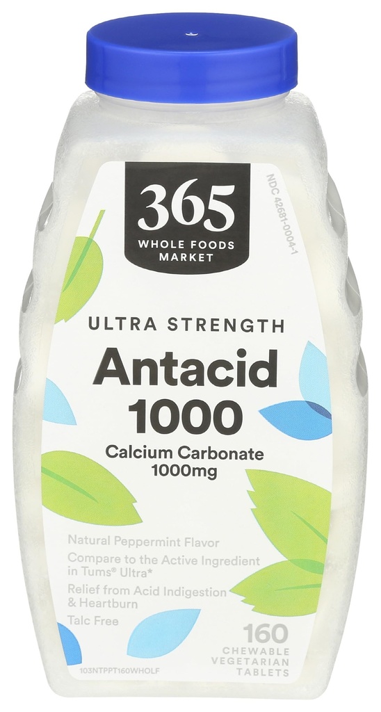 365 Tarafından Whole Foods Market Ultra-Strength Peppermint Antacid, 160 CT