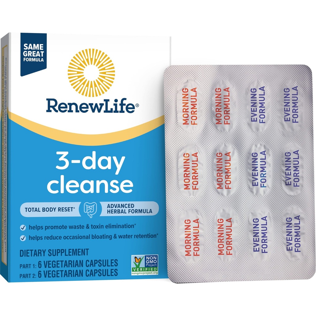 yhn Total Body 3Day Cleanse Supplement, Renew Life 3Day Cleanse Total Body,12 Count