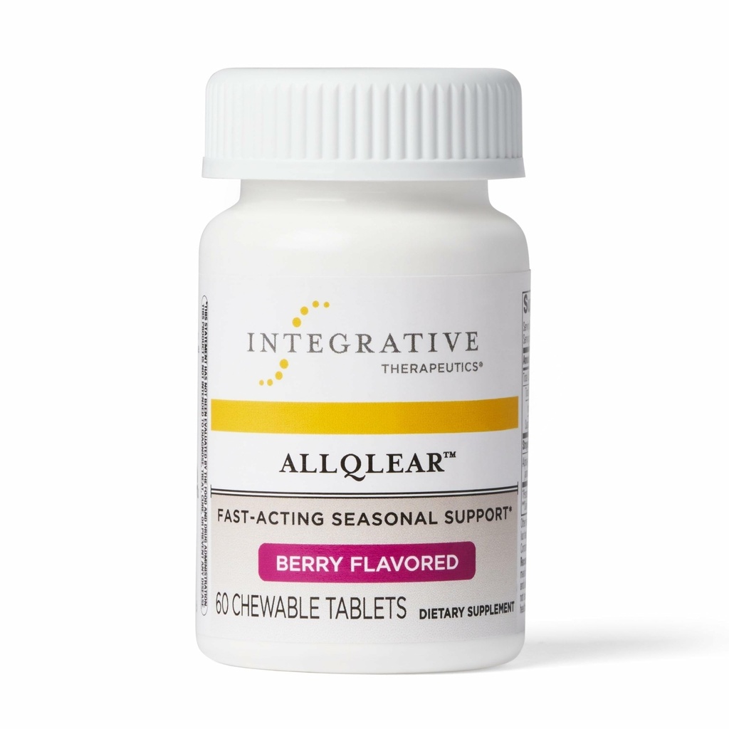 Integrative Θεραπευτικά AllQlear - Εποχικό συμπλήρωμα για ανοσοποιητική υποστήριξη *- Αναμείκτη σκόνης αυγών ορτύκι - Γαλακτο-free - Berry Flavored, 60 Μασώμενα δισκία (30 μερίδες)