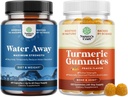 Water Away Pills'in Hızlı Yardımı ve Turmeric Gummies for Yetişkinler Peach Flavor - Ekstra Güçlü Ortak Destek Gummies