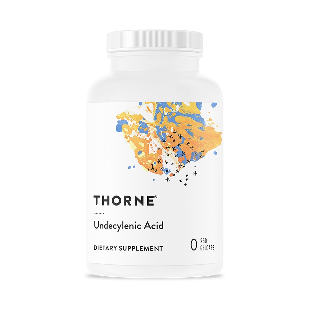 THORNE - Ανδεκυλενικό οξύ (Πρώην Φόρμουλα SF722) - 250 mg Ανδεκυλενικού οξέος - για ένα υγιές ισοζύγιο ορού και κολπικής χλωρίδας* - Χωρίς γλουτένη - 250 Gelcaps - 50 Servings