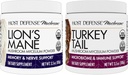 Host Defense Sche with Lion's Mane Toz, 3.5 oz & Türkiye Tail Mushroom Toz, 3.5 oz - Destek Beyin Sağlığı, Memory & Focus - Support Digestive & Immune Health*