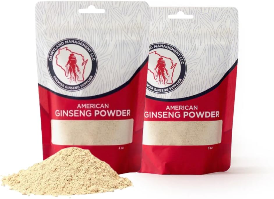 Dairyland συμπυκνωμένη αμερικανική Ginseng σκόνη 西洋参 - 16 oz πακέτο Wisconsin Ginseng σκόνη - μη-GMO, χωρίς γλουτένη - συμπλήρωμα βοτάνων για smoothies, Ψήσιμο, τσάι
