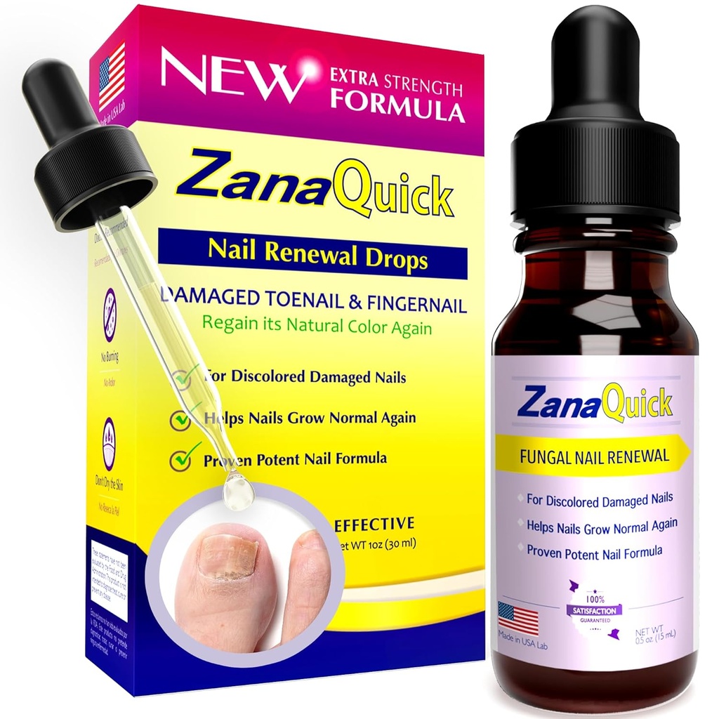 ZanaQuick Extra Strength Toenail & Fingernail Onarımları - Strat & Discolored Nails - 1 Pack, 0,50 fl oz