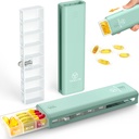 Yaklim Weekly Pill Organizer 1 Zaman Bir Gün, 7 Günlük Pill Box Seyahat İlaçları Pill Vakası, Vitamin için Pill Konteyner,1. Hafta Pill Organizer Tıp, Tamam, Fish Oil Oil
