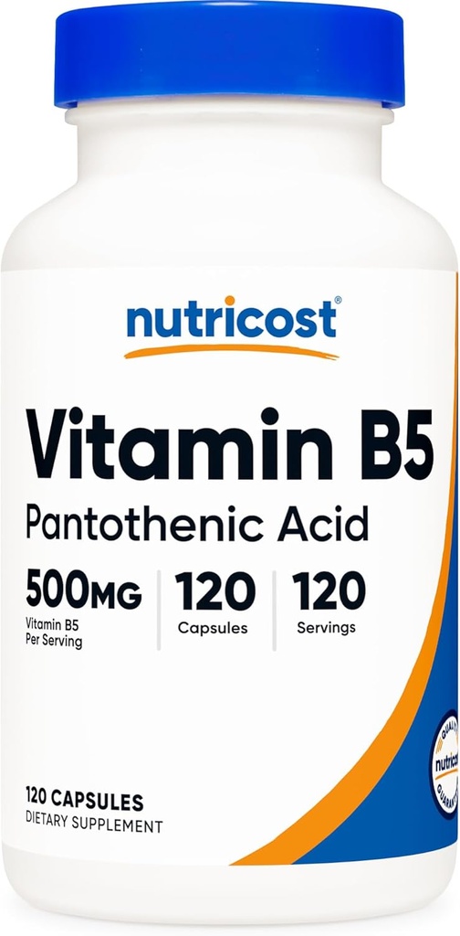 Nutricost Pantothenic Acid (Vitamin B5) 500 mg, 120 Capsules