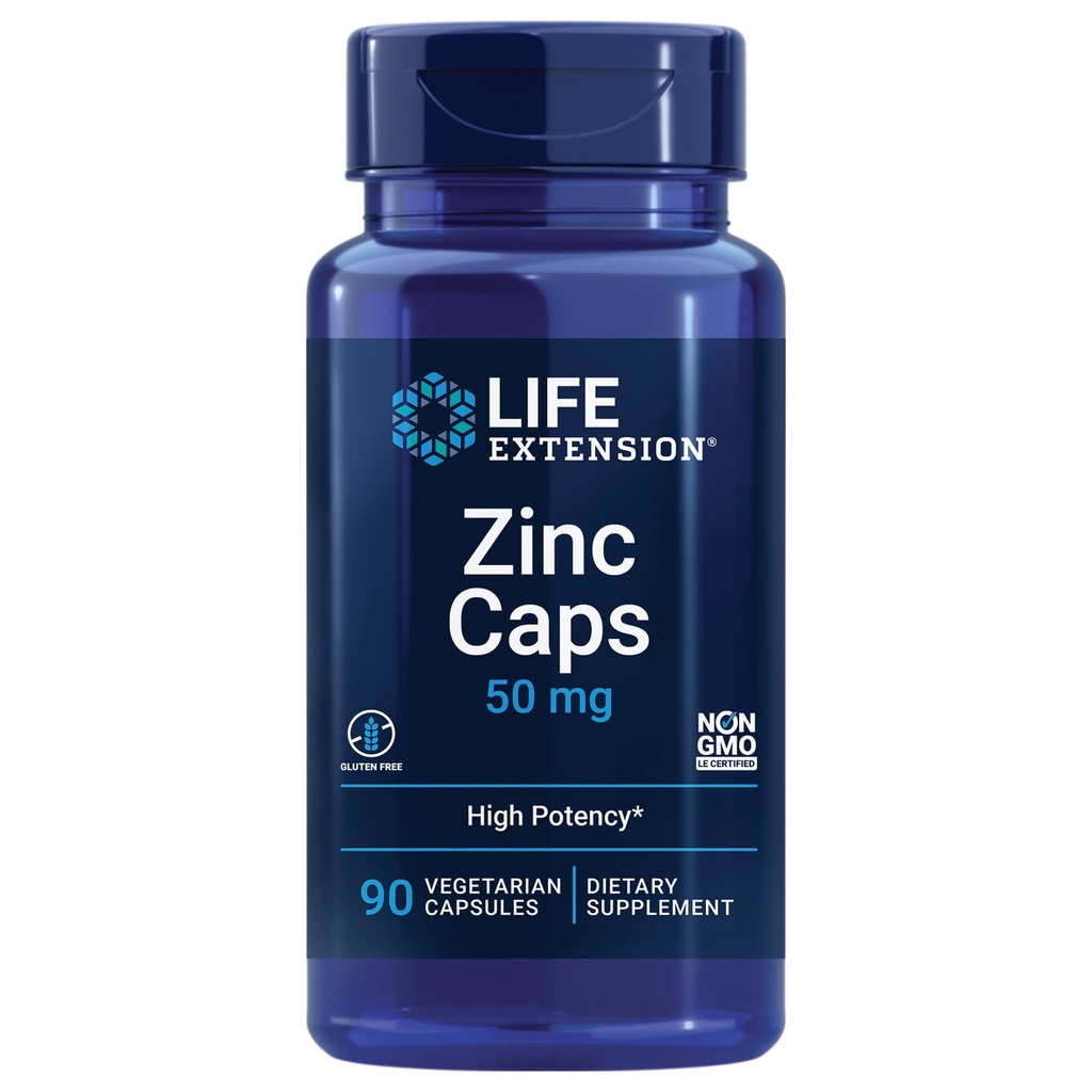 Life Extension Optimized Quercetin 250 mg with Vitamin C & Camu-Camu - 60 Capsules and Çinko Caps 50mg - 90 Vegetarian Capsules